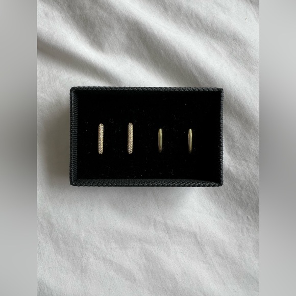 Rectangle Hoop Earrings - Picture 1 of 5